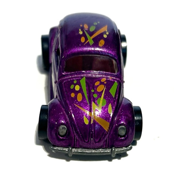 Vintage 1988 Hot Wheels Metallic Purple VW Beetle Bug Diecast Toy Car Mattel Fun - Picture 4 of 8